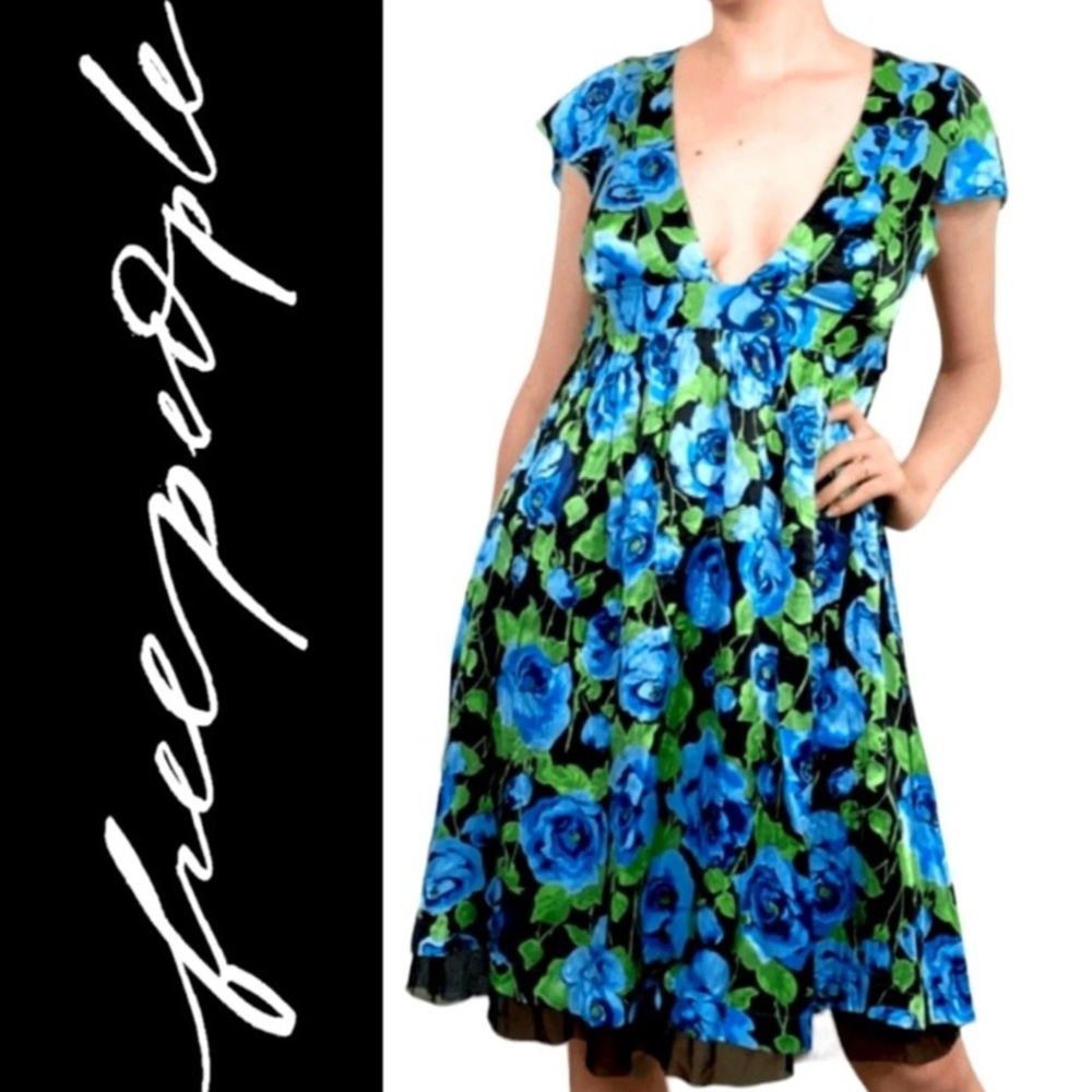 Free People silk tulle dress